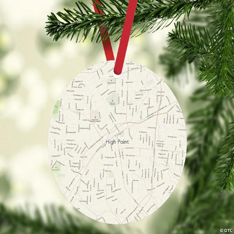 MDF Ornament High Point N. Carolina Map | Oriental Trading