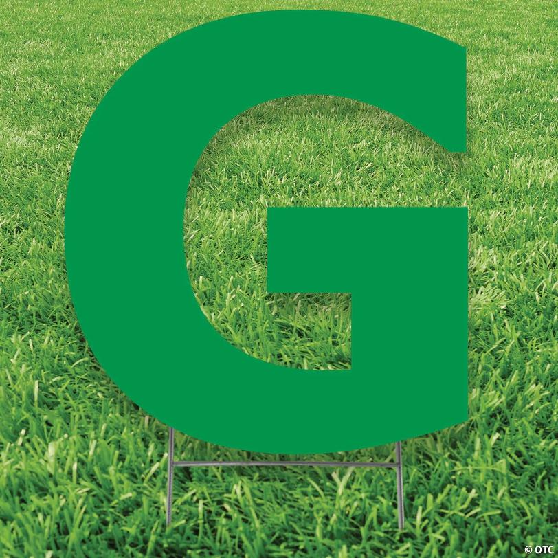 20" x 20" Green Letter G Yard Sign Image