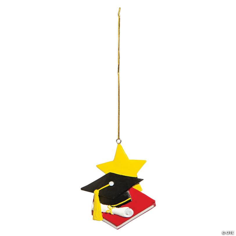 Graduation Mortarboard Resin Ornaments - 12 pc Image