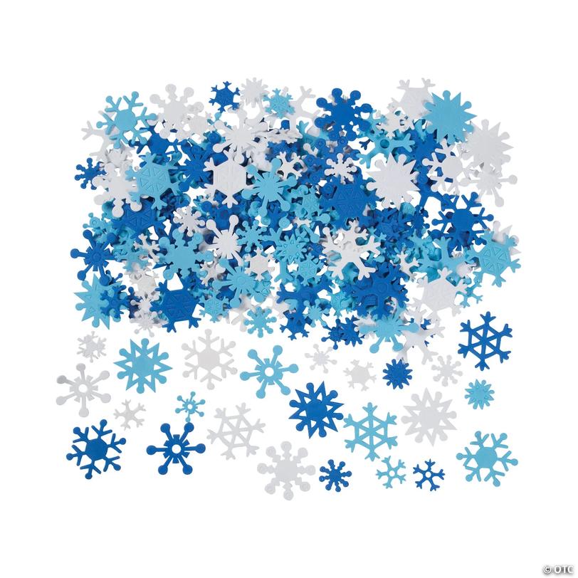 Bulk Snowflake Self-Adhesive Foam Shapes - 400 pc Image