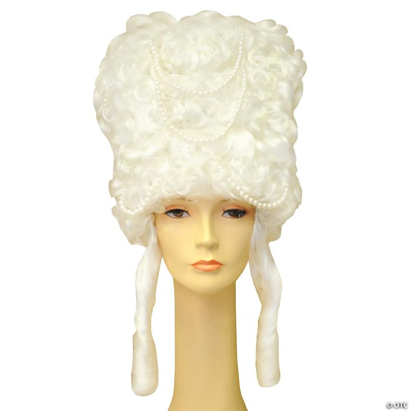 Marie Antoinette IV Wig with Ringlets and Pearls - White 60 Image