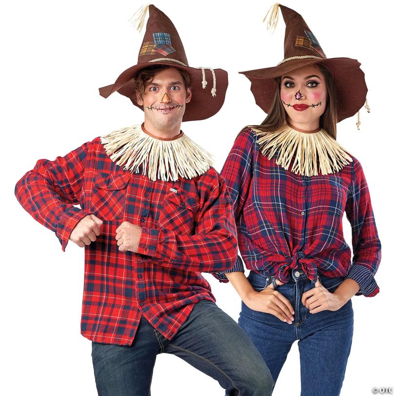 Adults Classic Scarecrow Hat &amp; Fringe Costume Kit Image