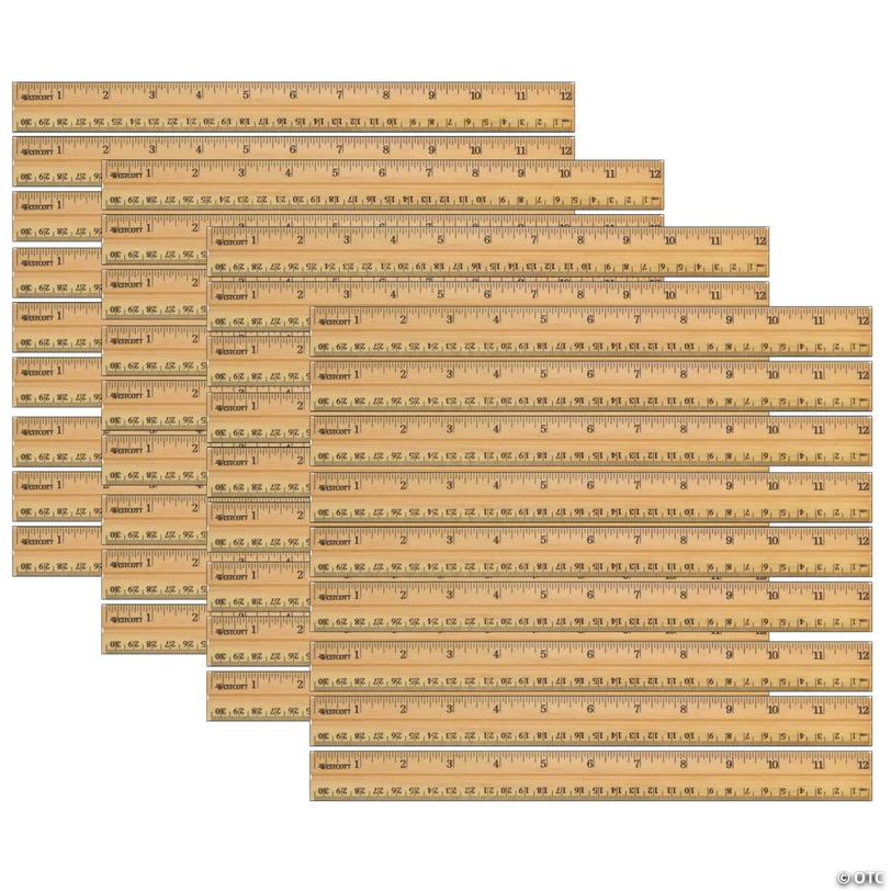 Westcott School Wood Ruler, Pack of 36 | Oriental Trading