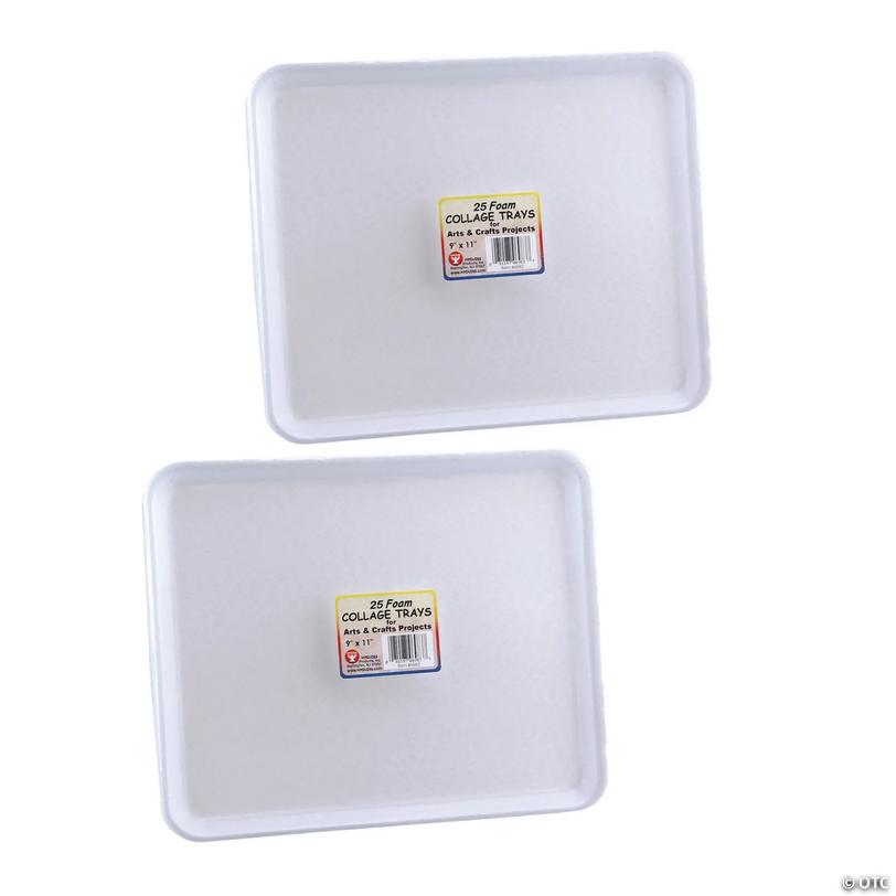 Hygloss&amp;#174; Foam Trays, 9" x 11", 50 count Image