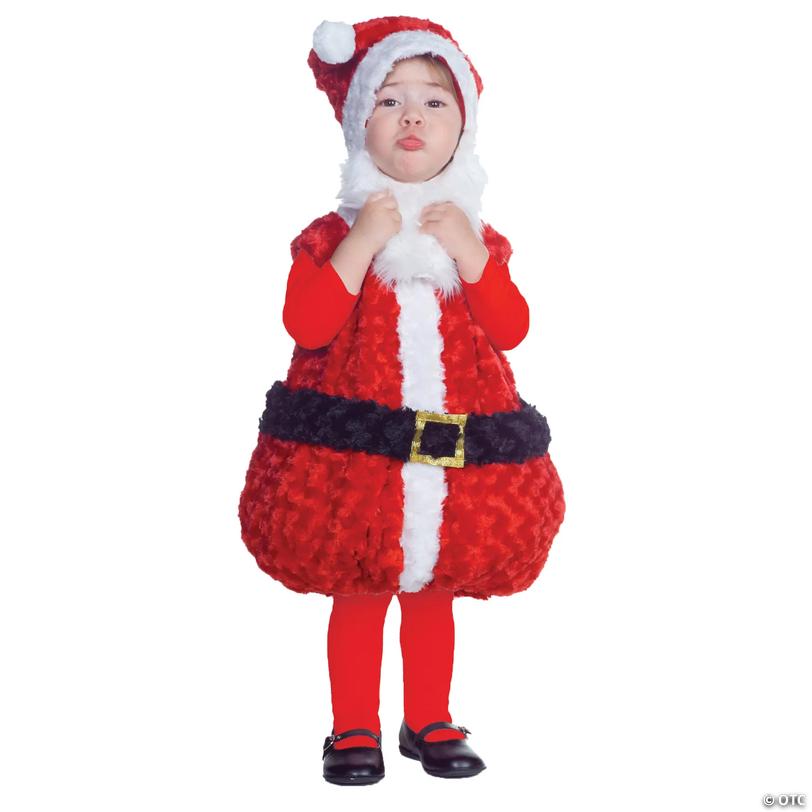 Underwraps Toddler Red Plush Santa Costume Image
