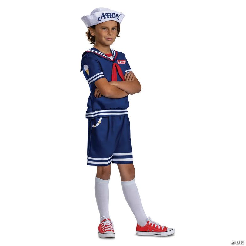 Tween Classic Stranger Things&amp;#8482; Steve Scoops Ahoy Costume Image