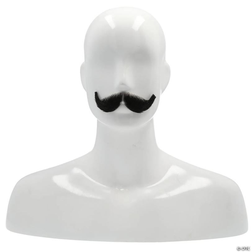 Adults Human Hair English Mustache - Black 1 Image