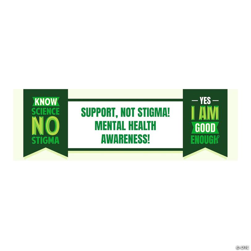 72" x 23" Personalized Medium Mental Health Awareness Vinyl Banner Image