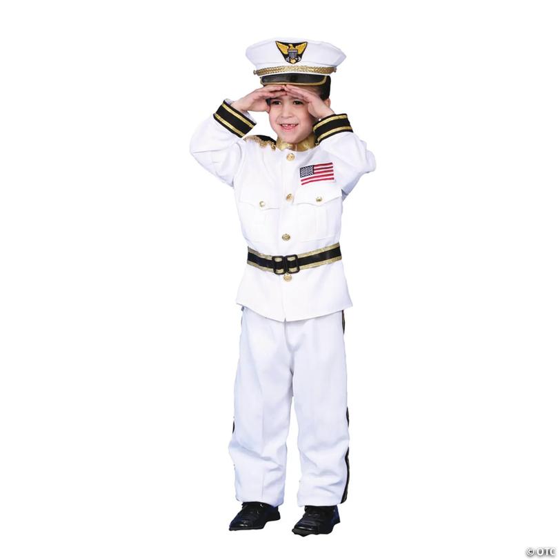 Boy's Navy Admiral Costume Image