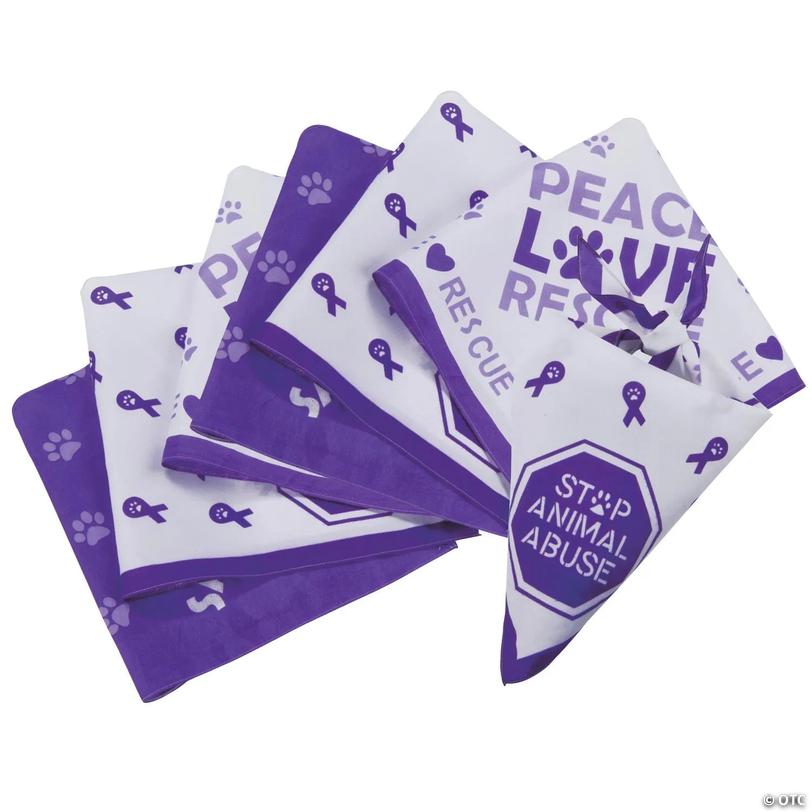 Pet Awareness Triangle Bandanas - 12 Pc. Image