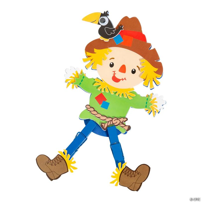 Scarecrow Character Clothespin Foam Craft Kit - Makes 12 Image