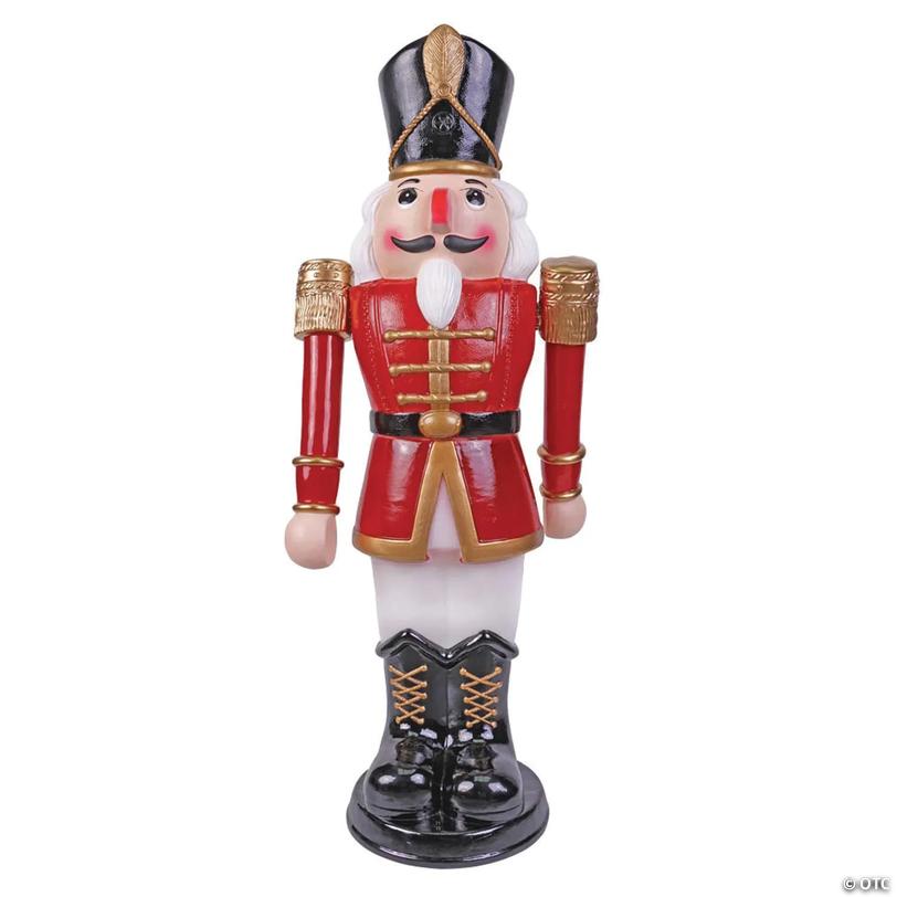 Red &amp; Blue Nutcracker with Moving Arms - 36" Image