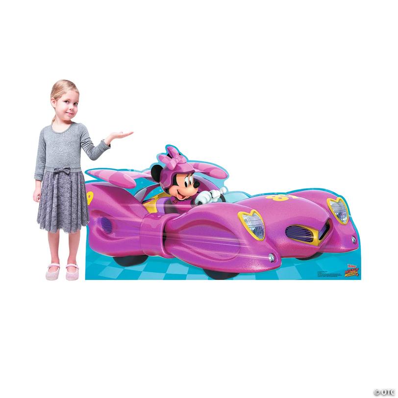26" Disney&amp;#8217;s Mickey &amp; the Roadster Racers Minnie Mouse Car Cardboard Cutout Stand-Up Image