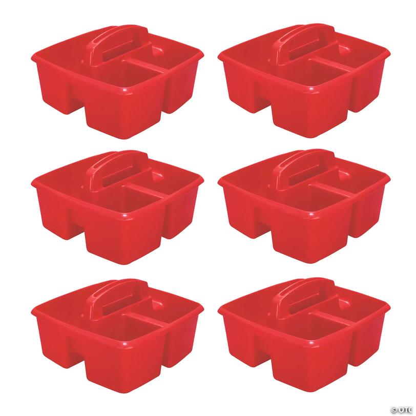 Storex Small Caddy, Red, Pack of 6 | Oriental Trading