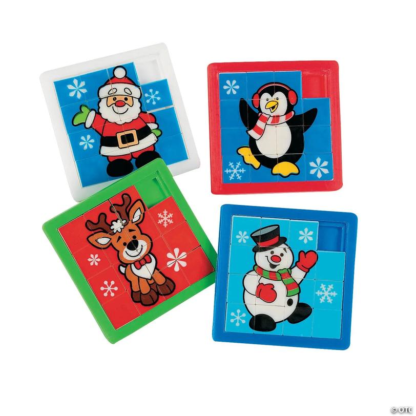 Mini Holiday Character Slide Puzzles - 12 pc Image