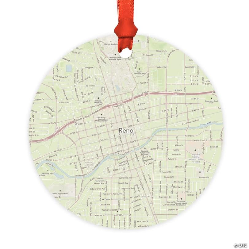 Wood MDF Ornament Reno, Nevada Map | Oriental Trading