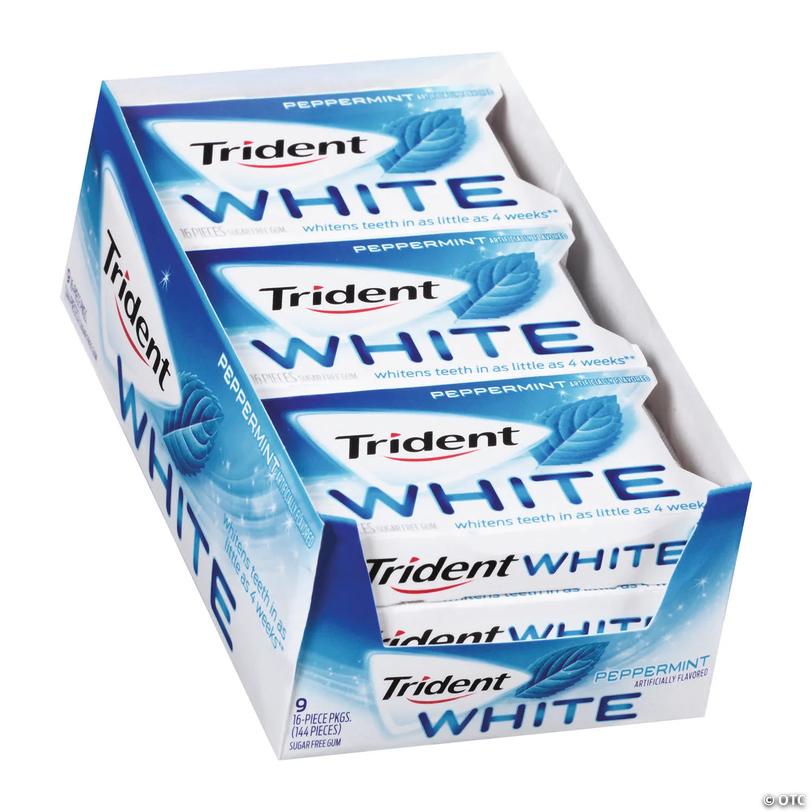 Trident White Peppermint Sugar-Free Gum - 9 Pack Image