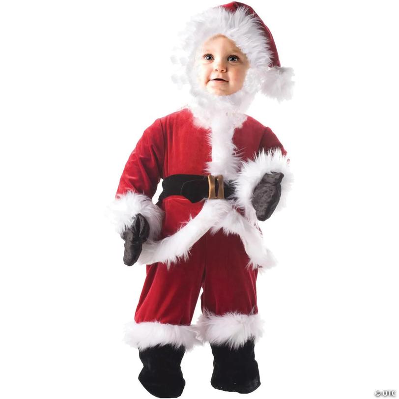 Underwraps Toddler Plush Santa Costume - Medium 18-24 Months Image