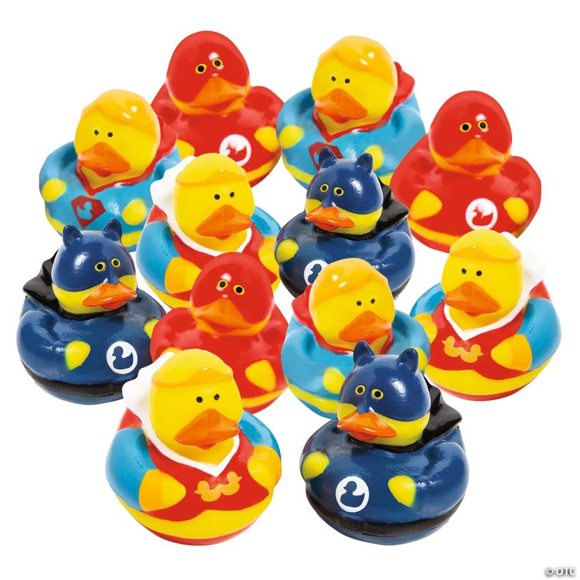 Superhero Characters Plastic Rubber Ducks - 8 pc Image