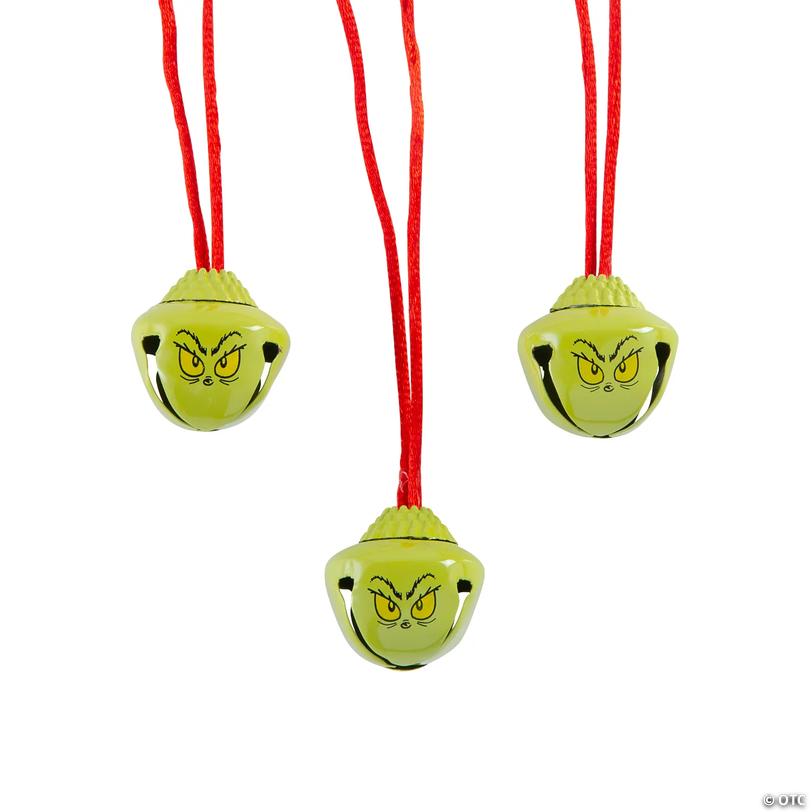 Dr. Seuss&amp;#8482; The Grinch Metal Jingle Bell Breakaway Necklaces - 12 pc Image