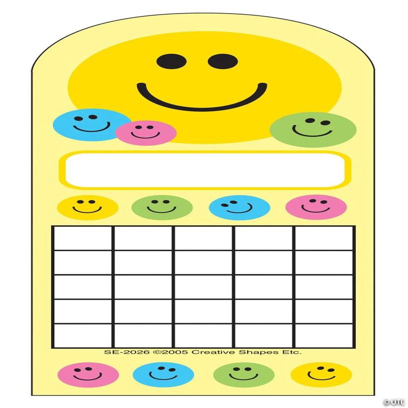Creative Shapes Etc. - Personal Incentive Chart - Smile | Oriental Trading