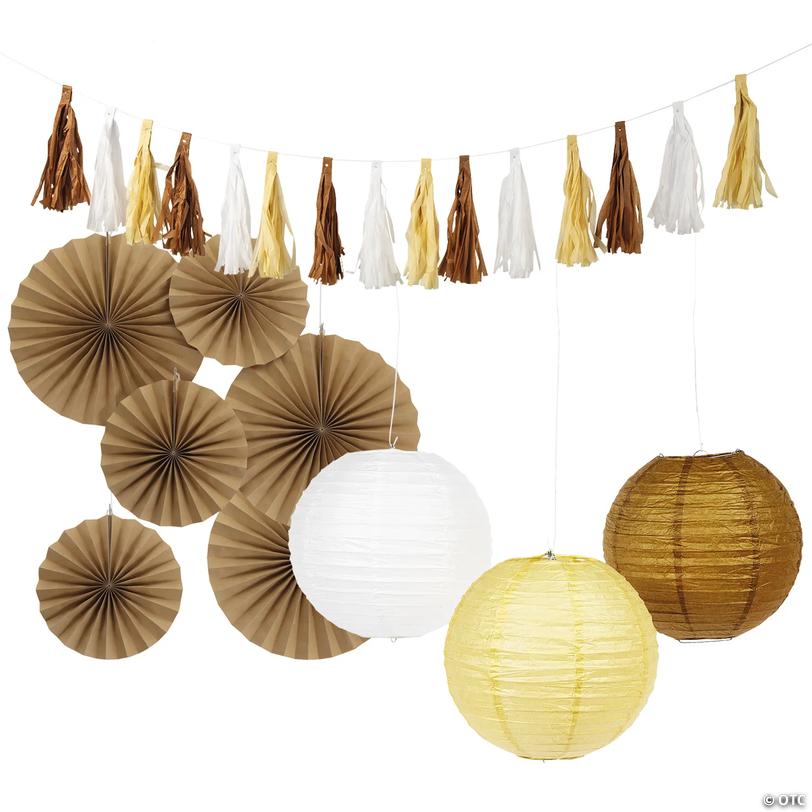 Kraft Paper Hanging Decor Decorating Kit - 13 Pc.