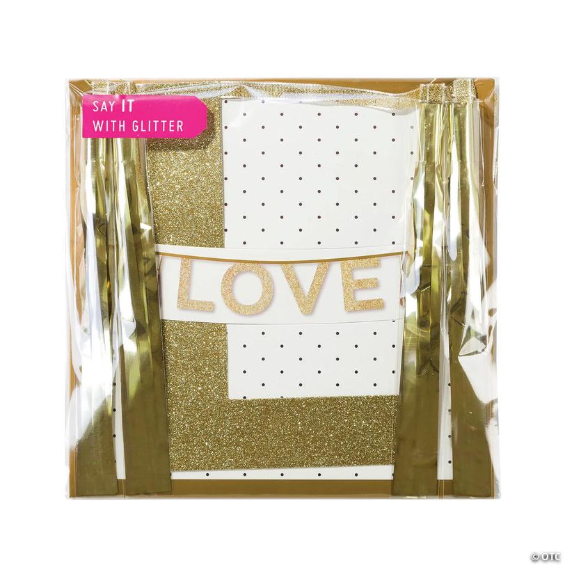 Talking Tables Love Glitter Pennant Banner Image