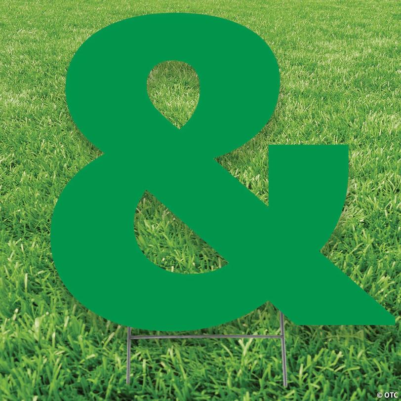 20" x 20" Green Ampersand &amp; Yard Sign Image