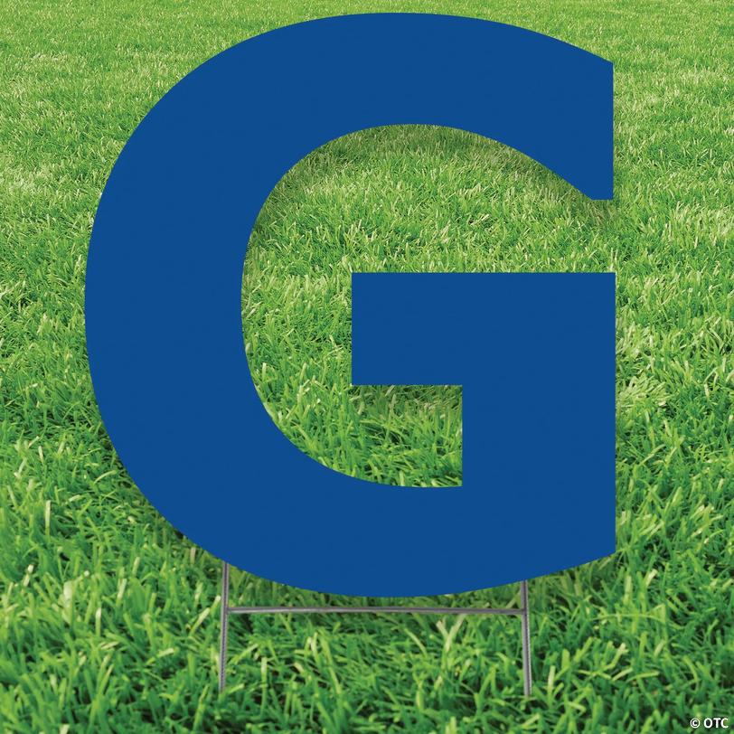20" x 20" Blue Letter G Yard Sign Image