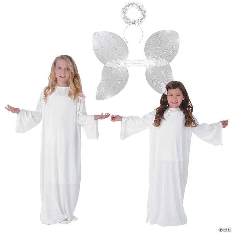 Kids Christmas Nativity Angels Costumes Kit - 6 pc Image
