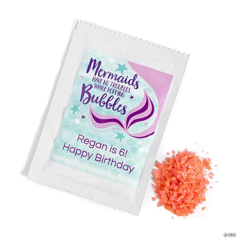 Personalized Mermaid Party Popping Candy Packs - 36 Pc. Image