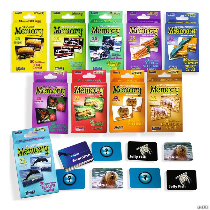Set of 10 Memory Games, 500 cards Image