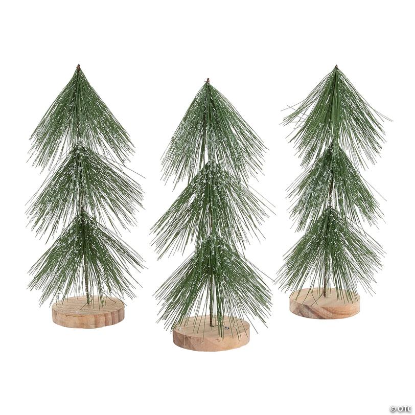 Evergreen Tree Tabletop Decoration Set - 3 pc Image