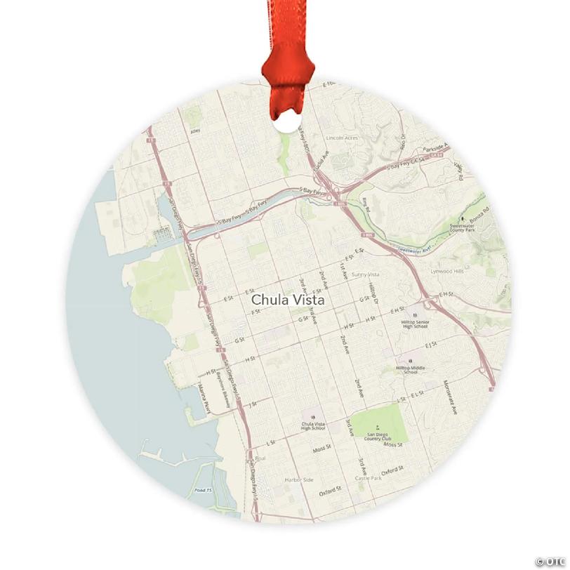 MDF Ornament Chula Vista, California Map | Oriental Trading