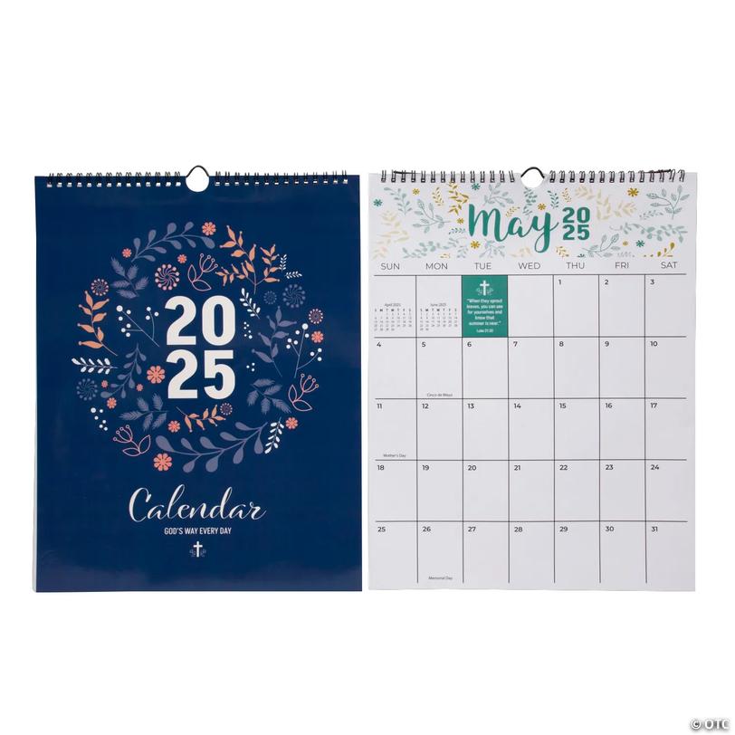 2025 Bible Verse Religious Wall Calendars - 12 pc Image