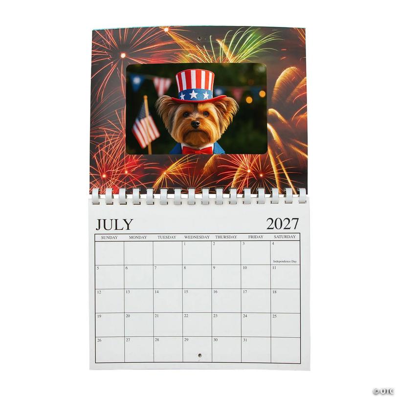2027 Picture Frame Month View Wall Calendar Image