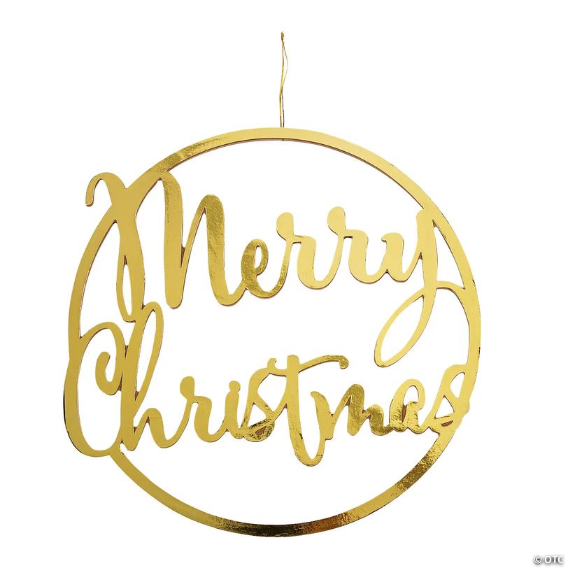 16" Merry Christmas Hoop Decoration Image