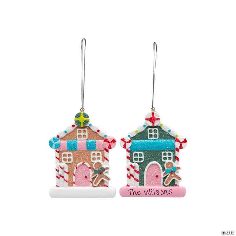 Write-A-Name Gingerbread House Ornaments - 12 pc Image