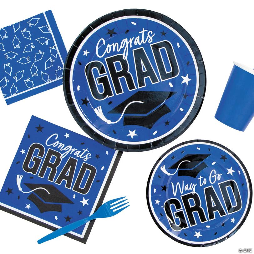 Congrats Grad Blue Party Supplies | Oriental Trading