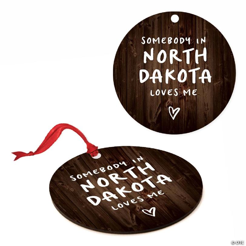 MDF Ornament in North Dakota Loves Me | Oriental Trading