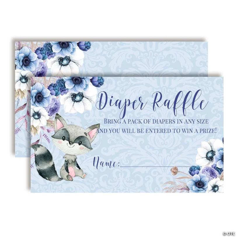 Racoon Boy Diaper Raffle Baby Shower 20pc. | Oriental Trading