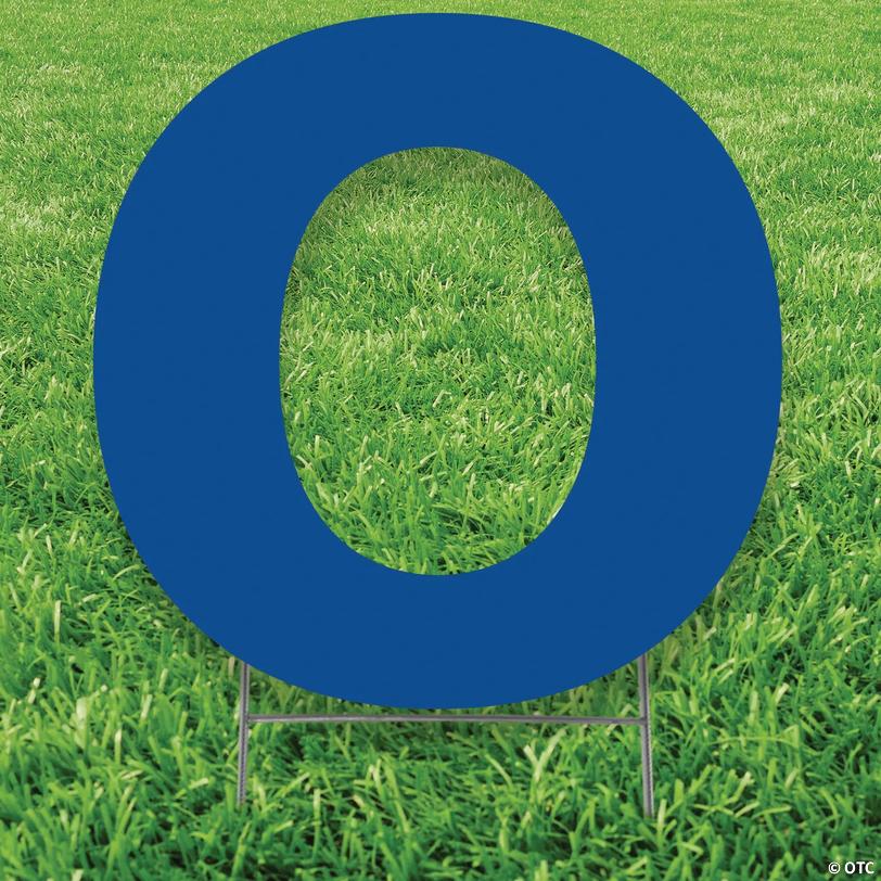 20" x 20" Blue Letter O Yard Sign Image