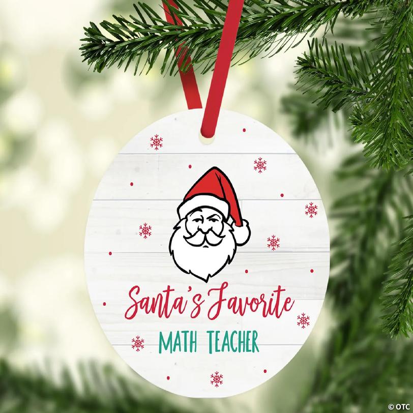 Metal Ornament Favorite Math Teacher | Oriental Trading