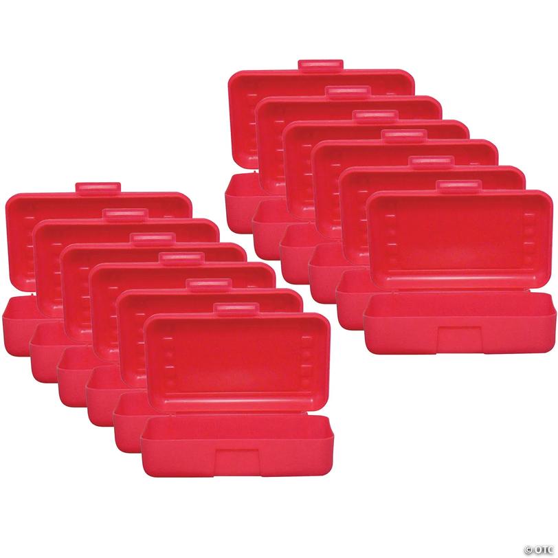 Romanoff Pencil Box, Red, Pack of 12 Image
