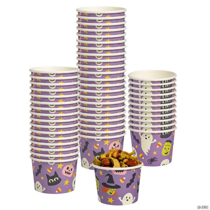 Bulk Halloween Frightfully Fun Treat Cups - 4 oz, 50 ct Image