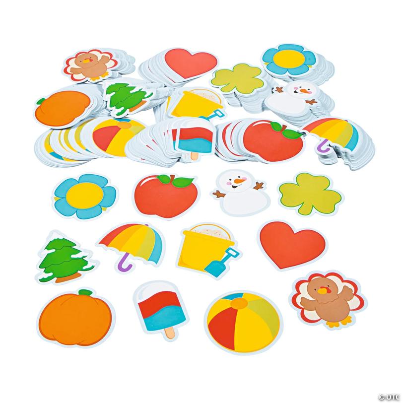 4" Seasonal Cardstock Bulletin Board Cutouts - 432 Pc. Image