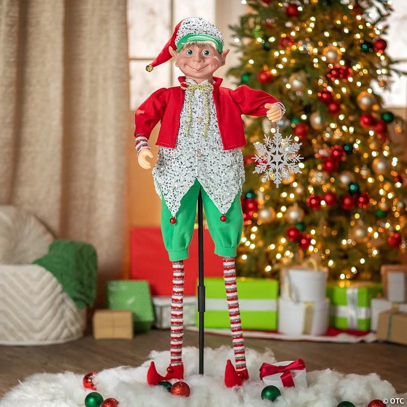 Elf Animated Standing &amp; Dancing Christmas Decoration - 4 ft Image