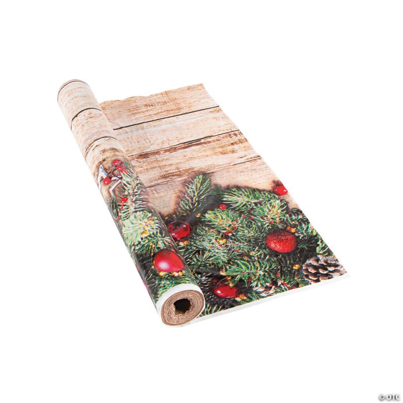 Barnwood Christmas Tablecloth Roll - 100 ft Image