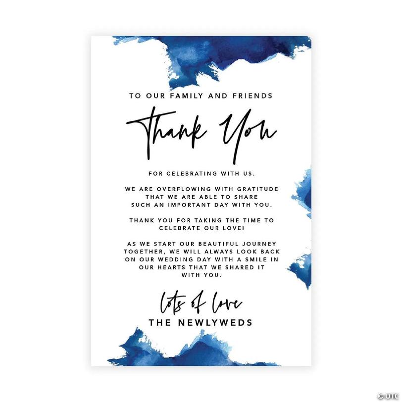 Ombre Blue TY Card 4x6IN 56PC | Oriental Trading