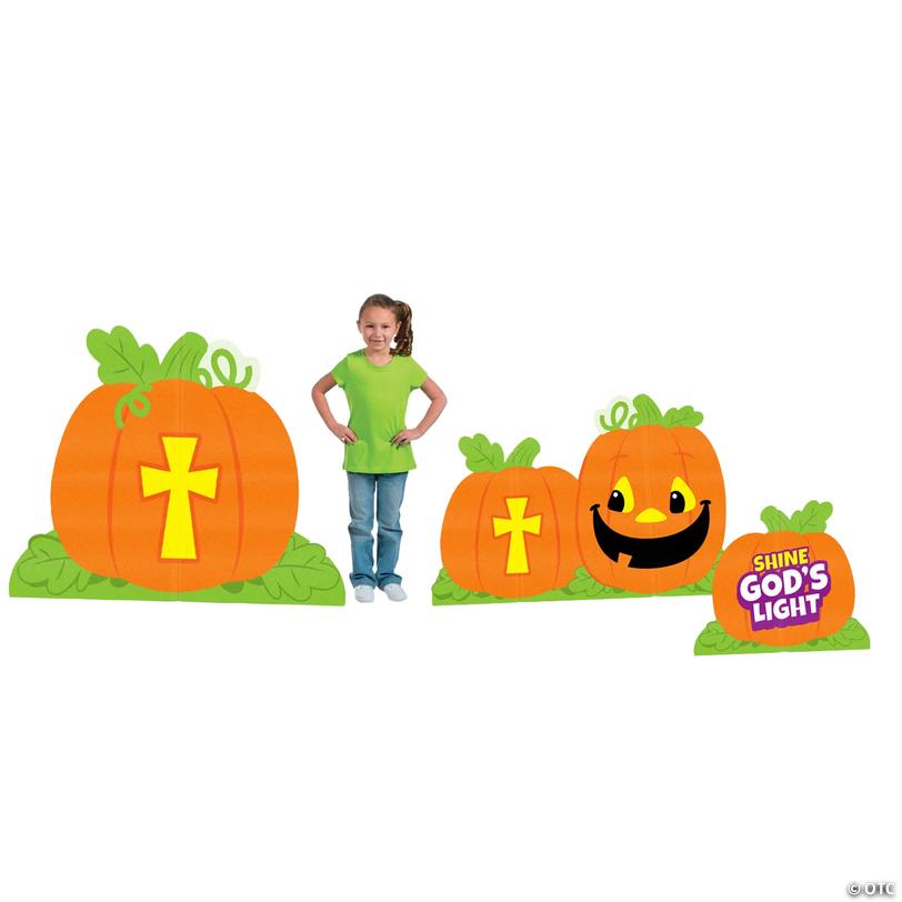 Religious Christian Pumpkin Cardboard Cutout Stand-Ups - 3 pc Image